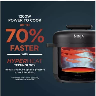 Ninja HyperHeat 9-in-1 6L PC201 Pressure & Rice Cooker - Black view 4