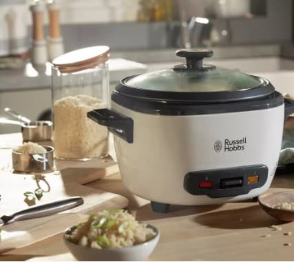 Russell Hobbs 3.3L Large Rice Cooker – White view 3