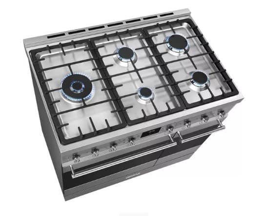 SMEG C92GMX2 90 Dual Fuel Range Cooker - Stainless Steel view 4