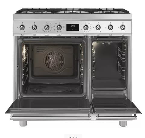 SMEG C92GMX2 90 Dual Fuel Range Cooker - Stainless Steel view 3