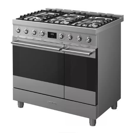 SMEG C92GMX2 90 Dual Fuel Range Cooker - Stainless Steel view 2