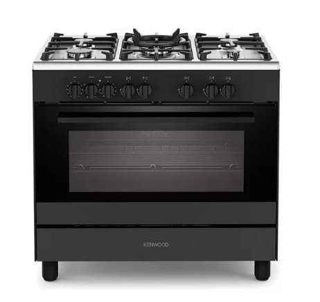 KENWOOD CK500DF 90 cm Dual Fuel Range Cooker – Matt Black & Chrome