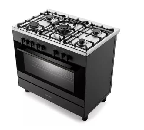 KENWOOD CK500DF 90 cm Dual Fuel Range Cooker – Matt Black & Chrome view 7