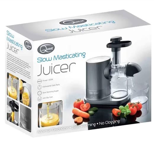 Quest 33119 150W Cold Press Style Slow Juicer - Grey view 3