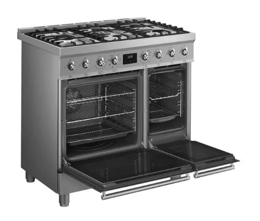 SMEG C92GMX2 90 Dual Fuel Range Cooker - Stainless Steel view 5
