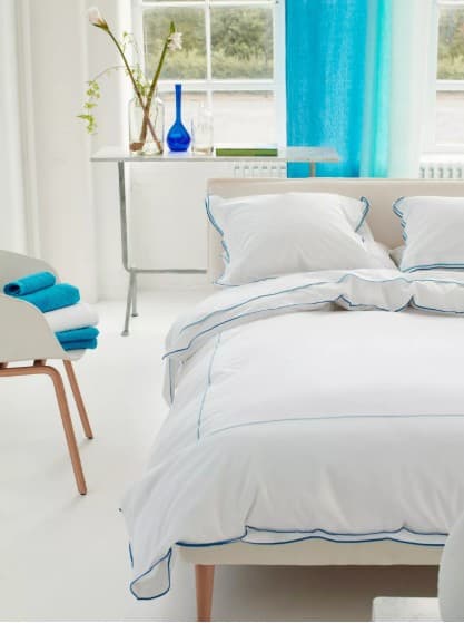 KING SIZE: Designers Guild Astor 400 Thread Count King Duvet Cover, Cobalt