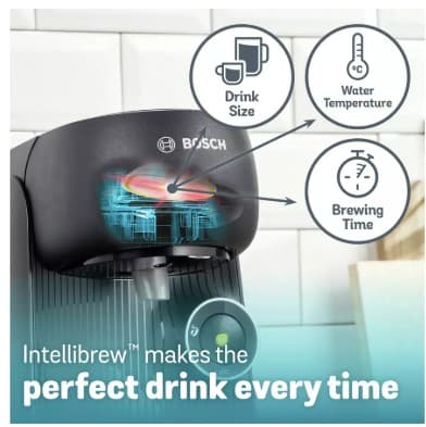 Tassimo by Bosch Finesse Friendly Pod Coffee Machine - Black view 2
