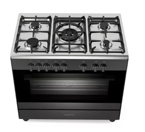 KENWOOD CK500DF 90 cm Dual Fuel Range Cooker – Matt Black & Chrome view 4