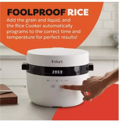 Instant Pot 2.8L Rice Cooker and Steamer - White view 4
