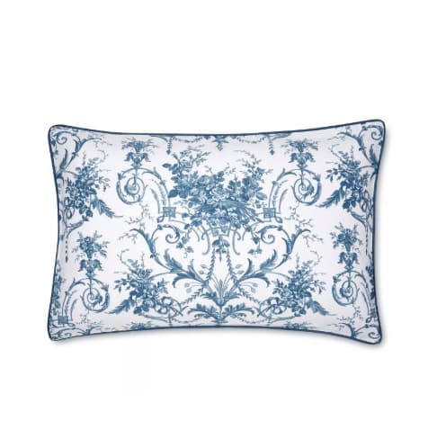 DOUBLE SIZE: Laura Ashley Tuileries Reversible 200 Thread Count King Duvet Cover Set-Midnight view 4
