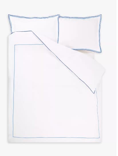SINGLE SIZE: Designers Guild Astor 400 Thread Count Single Duvet Cover, Cobalt view 3