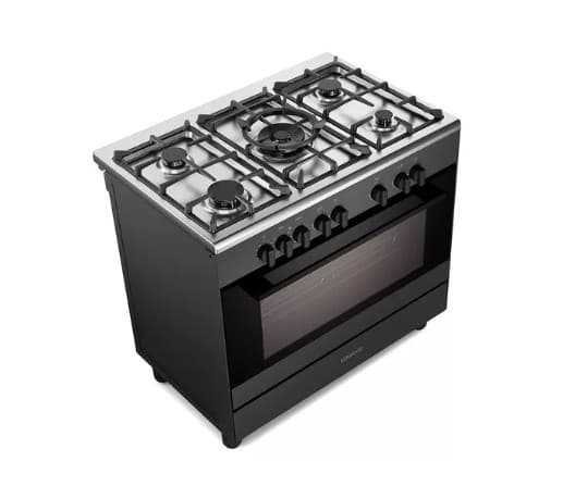 KENWOOD CK500DF 90 cm Dual Fuel Range Cooker – Matt Black & Chrome view 9