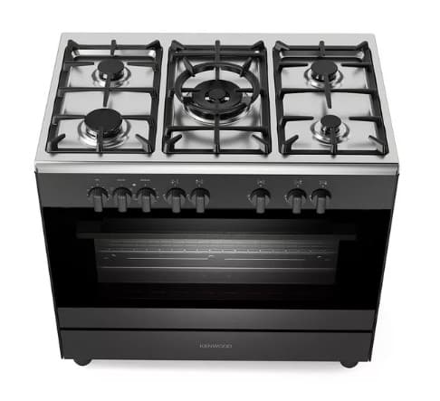 KENWOOD CK500DF 90 cm Dual Fuel Range Cooker – Matt Black & Chrome view 8