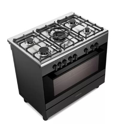 KENWOOD CK500DF 90 cm Dual Fuel Range Cooker – Matt Black & Chrome view 5