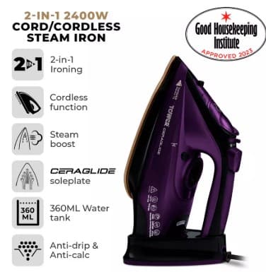 Tower T22008 2-in-1 Steam Iron view 4