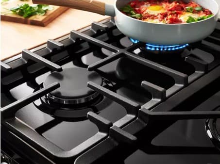 BELLING Farmhouse 90DF Dual Fuel Range Cooker - Black & Chrome view 11