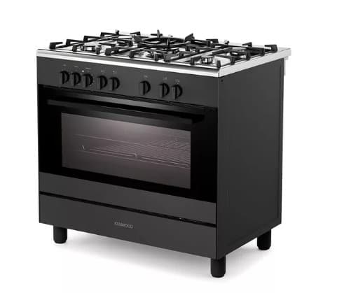 KENWOOD CK500DF 90 cm Dual Fuel Range Cooker – Matt Black & Chrome view 2