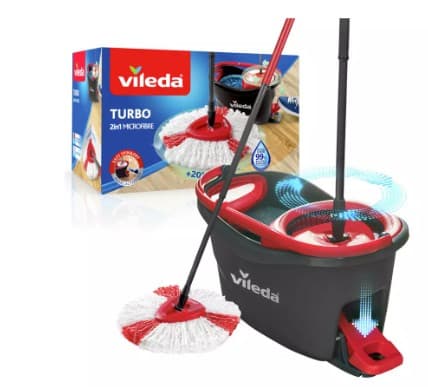Vileda Easy Wring and Clean Turbo Spin Mop and Bucket Set