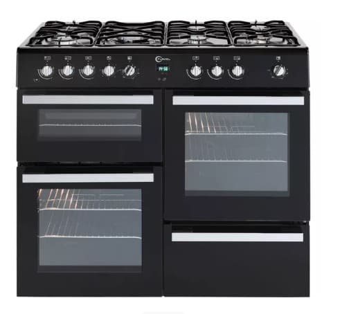 FLAVEL Milano 100 MLN10FRK Dual Fuel Range Cooker - Black & Chrome
