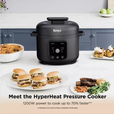 Ninja HyperHeat 9-in-1 6L PC201 Pressure & Rice Cooker - Black view 3